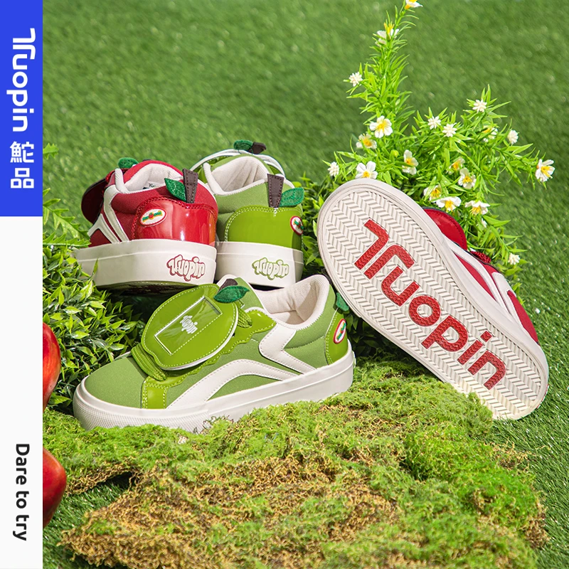 【明星同款】鮀品派派鞋苹果鞋2025秋新款鸳鸯原创小众休闲厚底板鞋