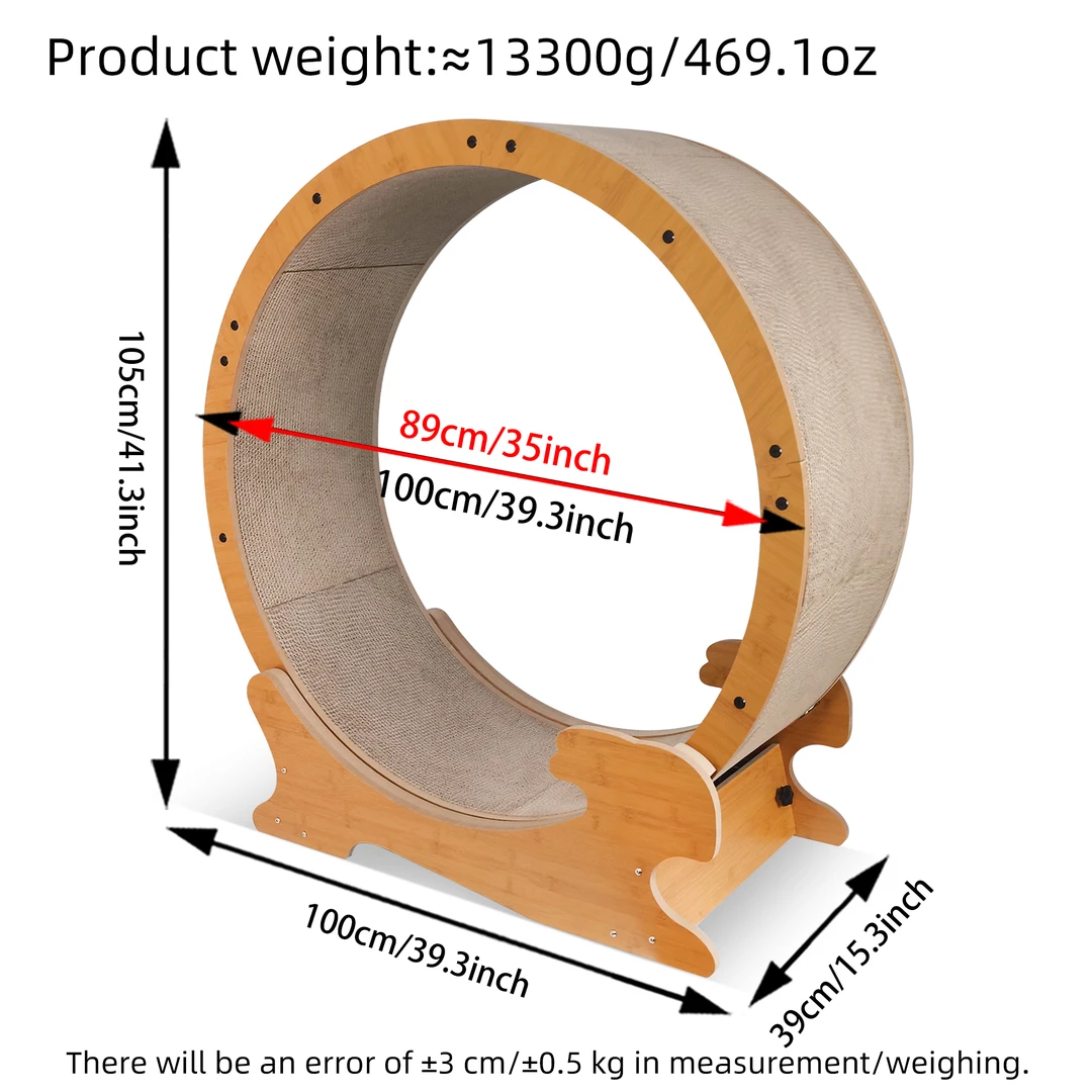 猫咪跑步机，猫抓板可替换，猫咪静音健身跑轮，可超快速组装