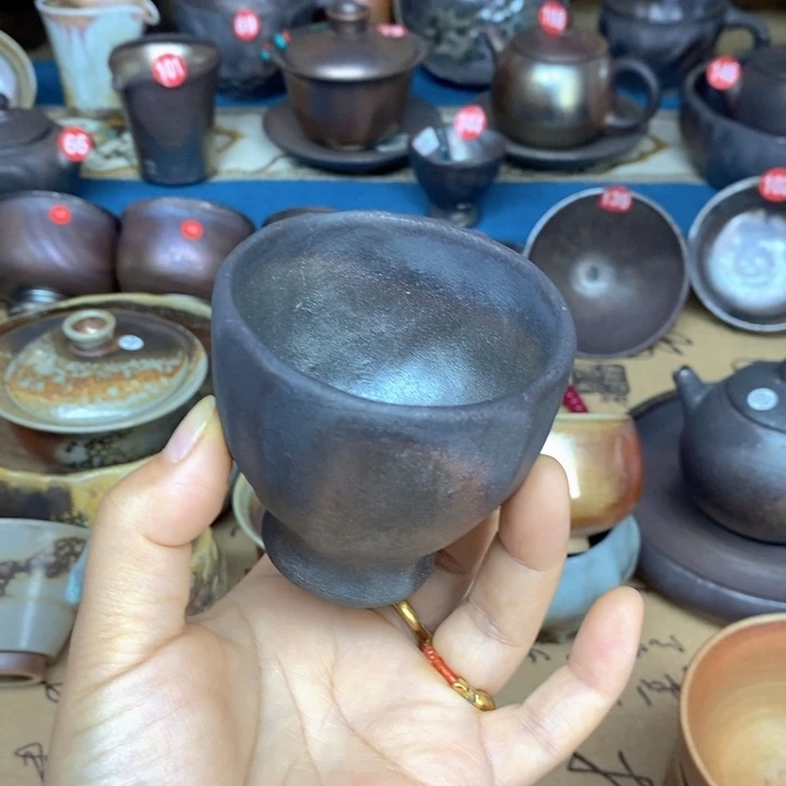 杯子纯柴烧裸烧手工茶器福利不退换