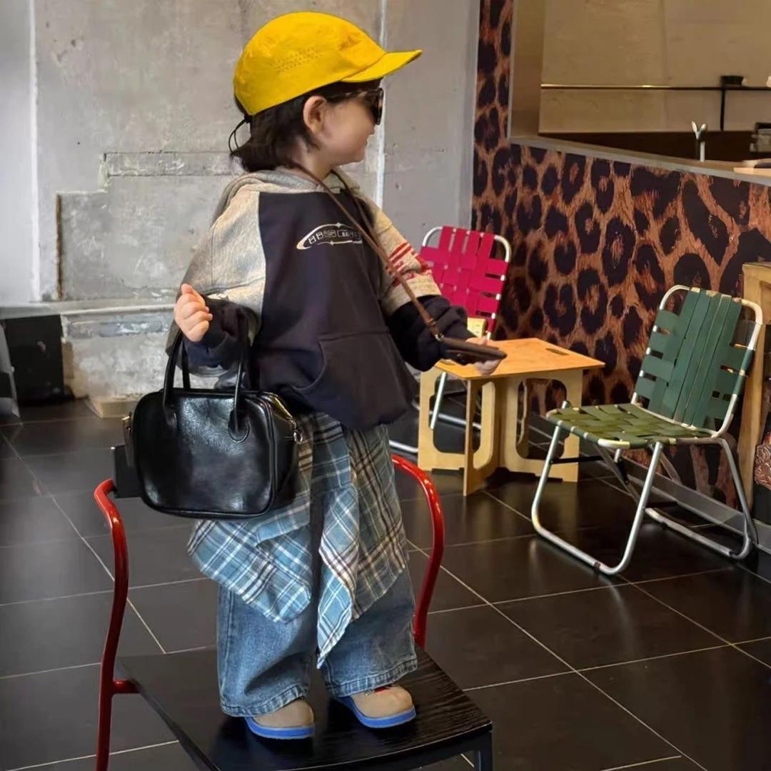 儿童套装童装秋季套头季休闲常规套装男字母森系可爱超萌儿童衣服