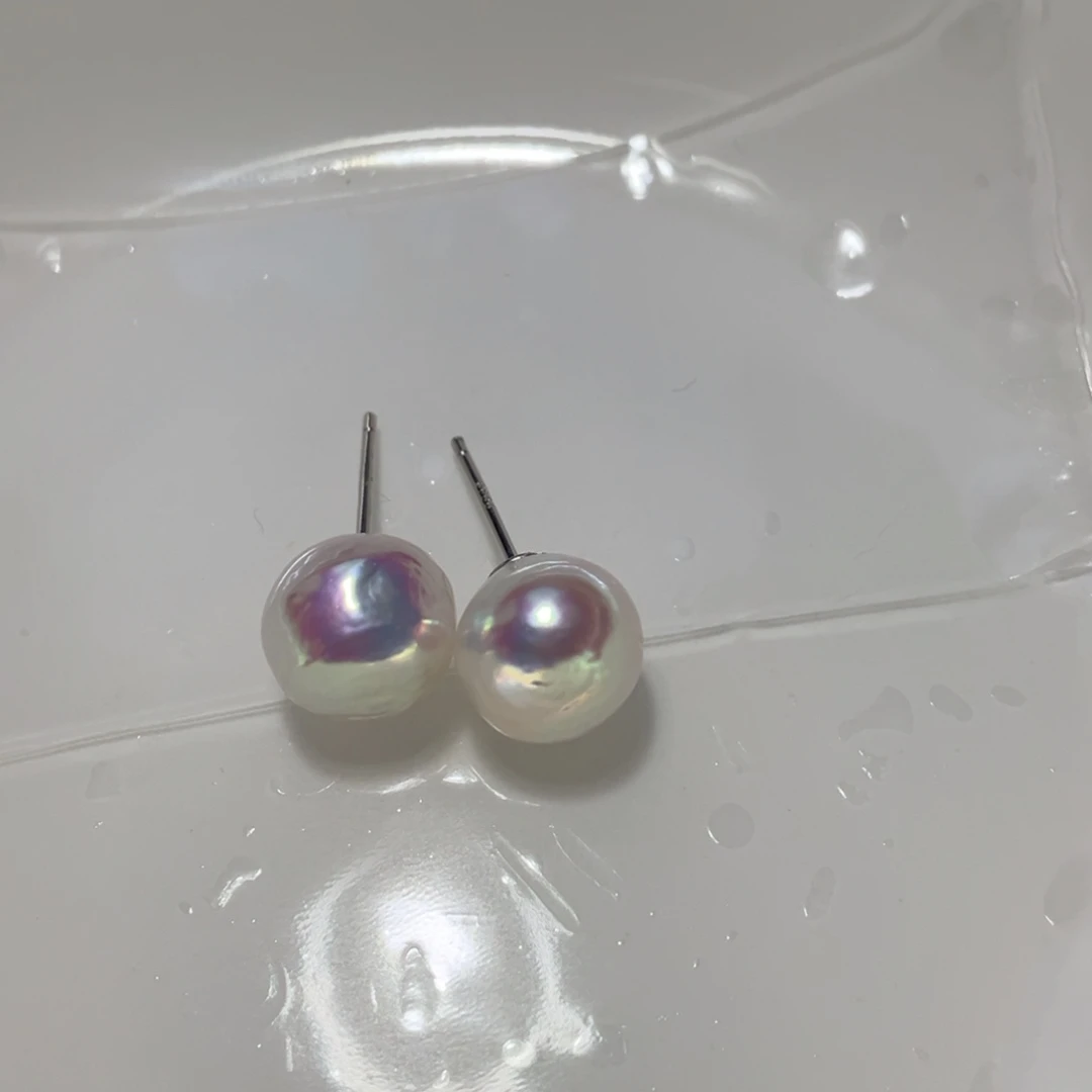 银S925镶嵌淡水珍珠耳饰11