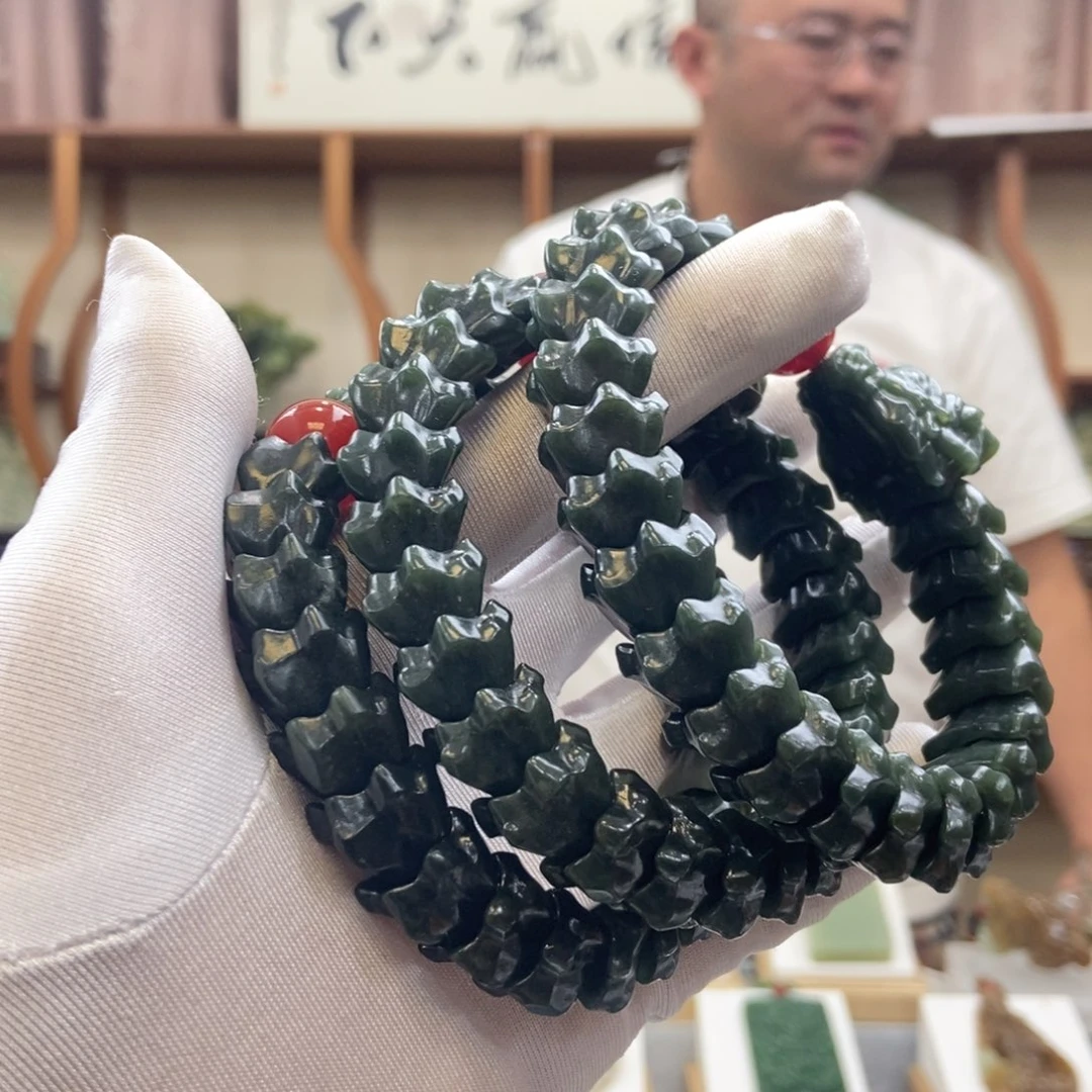 和田玉未镶嵌手链多样性发一件