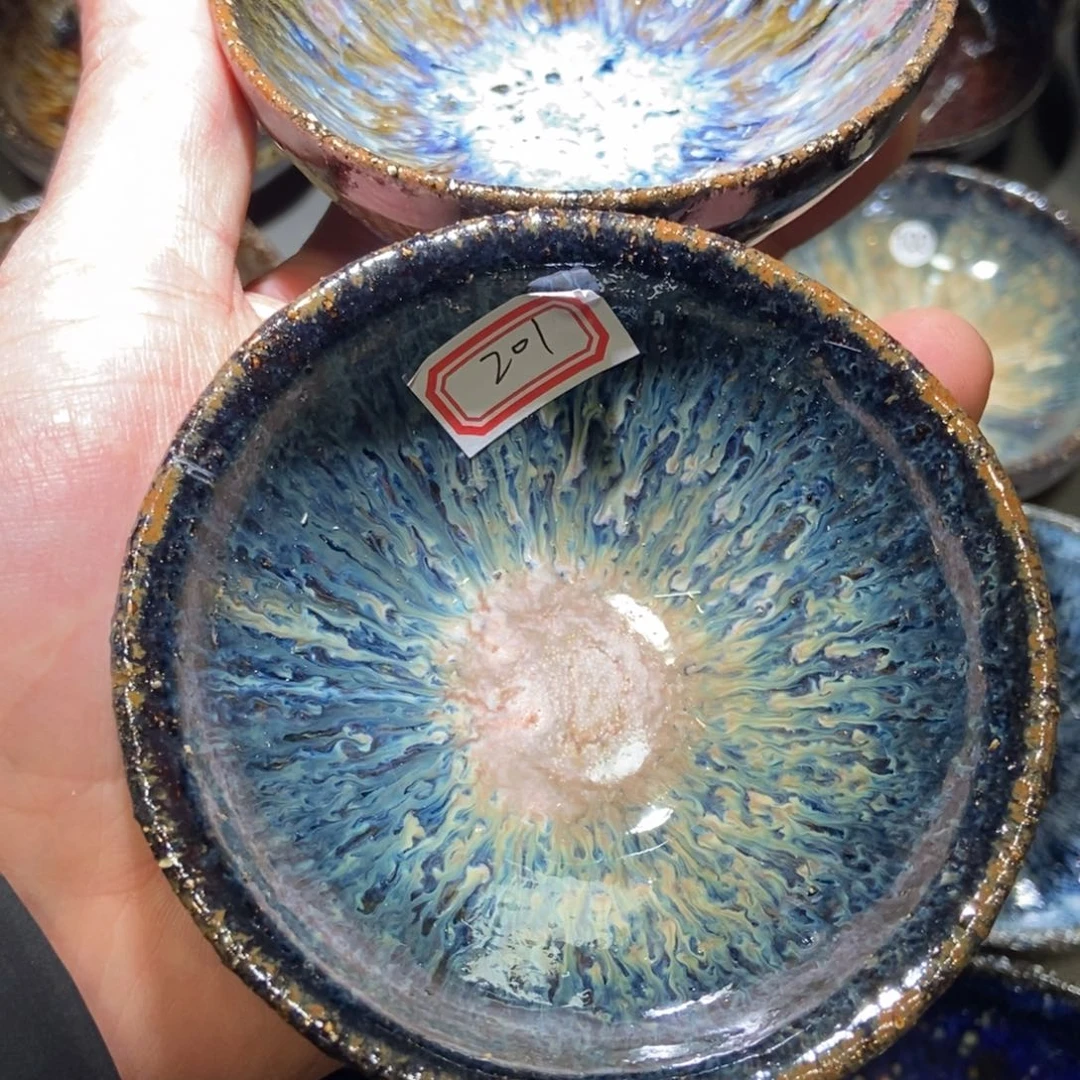 臻***轩茶盏200、201 建窑建盏壹铭建盏