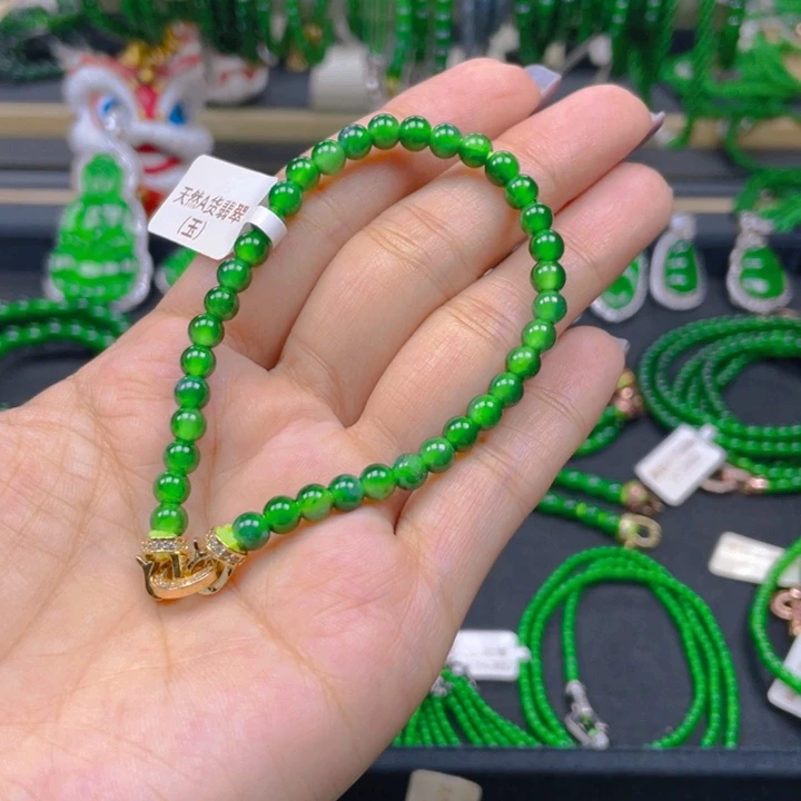 翡翠未镶嵌手链手链5