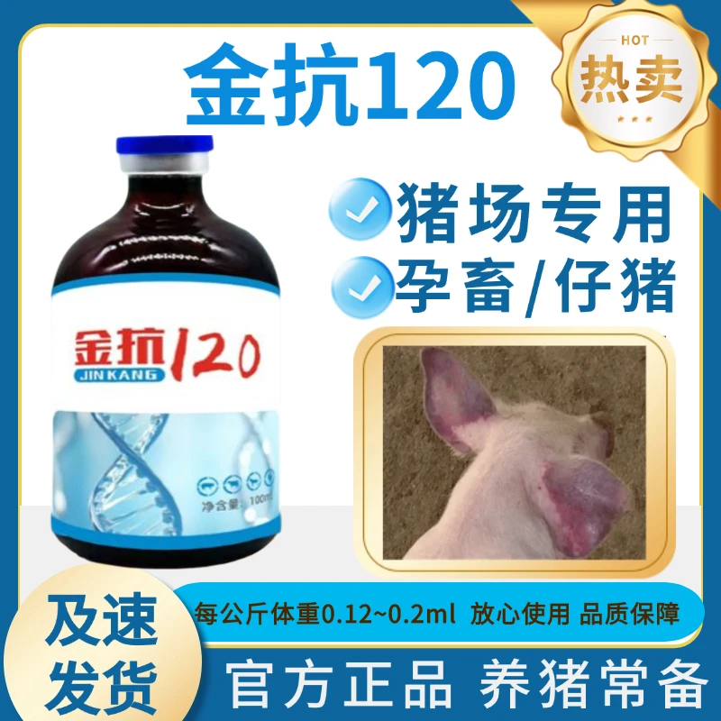 猪用金抗120孕畜仔猪可用