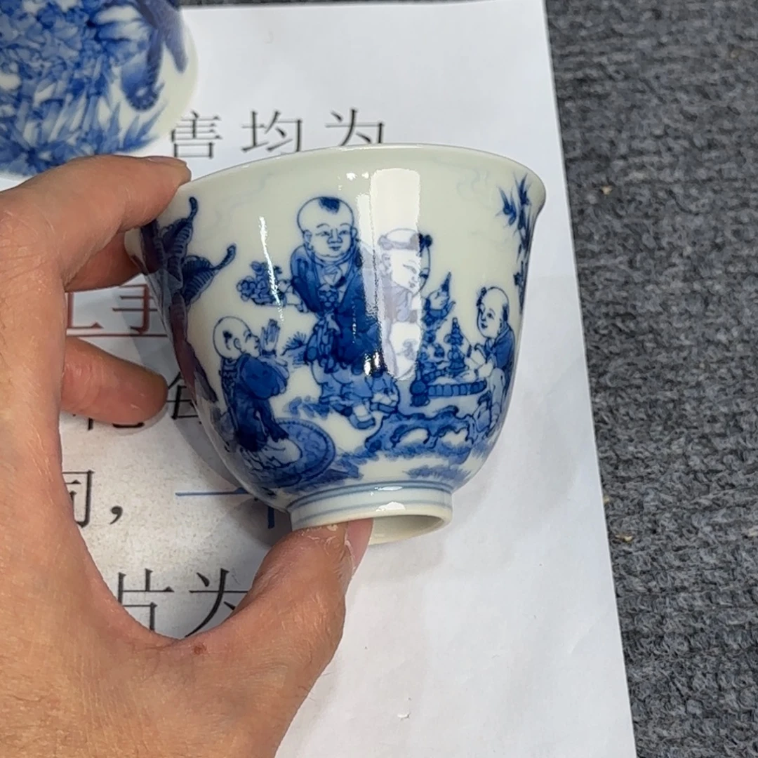 杯子瓷当代仿古精品全手工