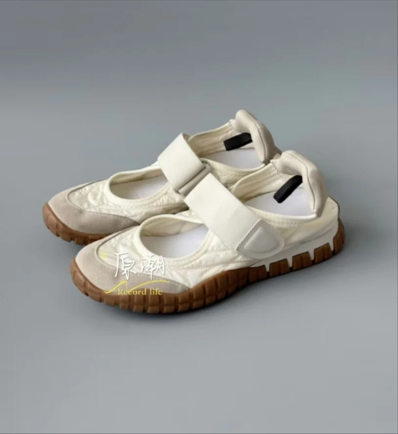 M*u玛丽珍运动鞋女鞋魔术贴内增高运动休闲鞋