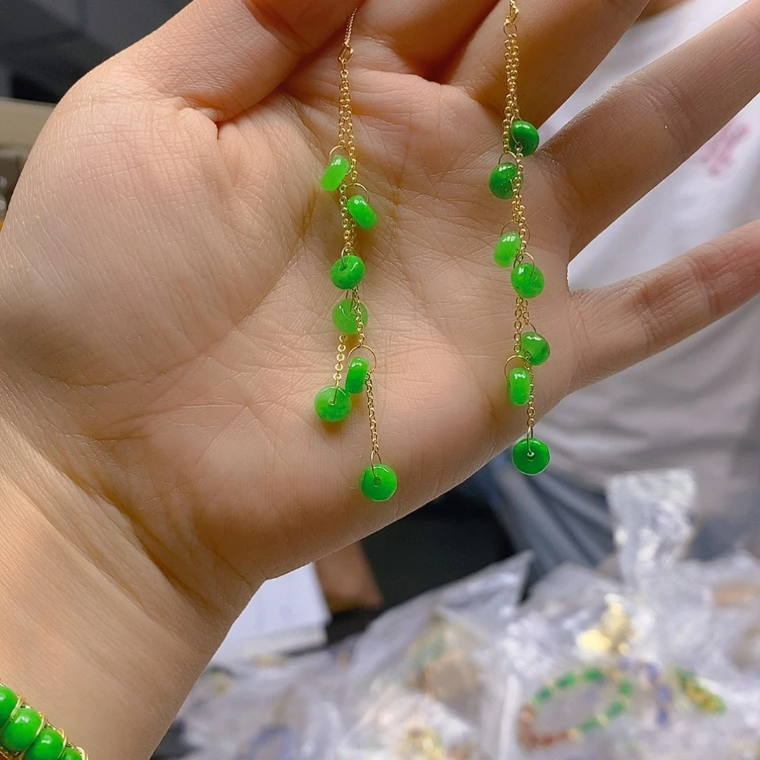 翡翠合金耳饰翡翠