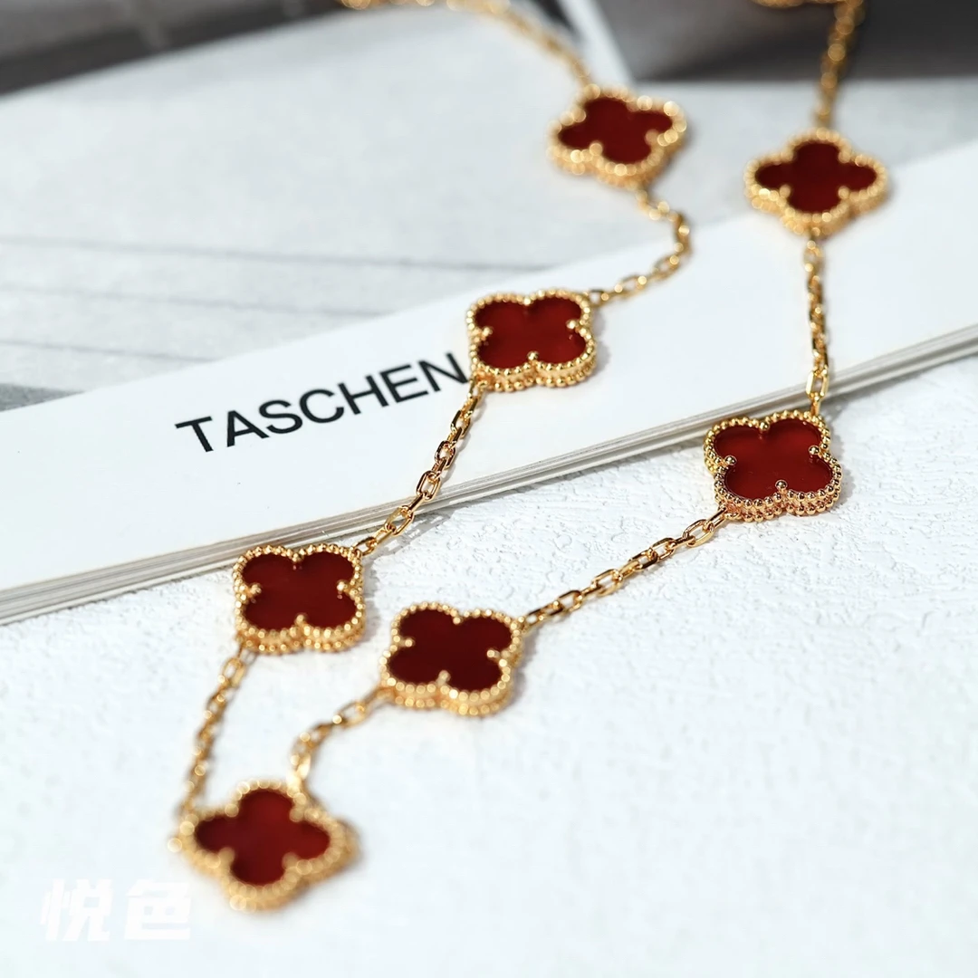 合金项链 镀K金『十花项链』气质高级风十花项链