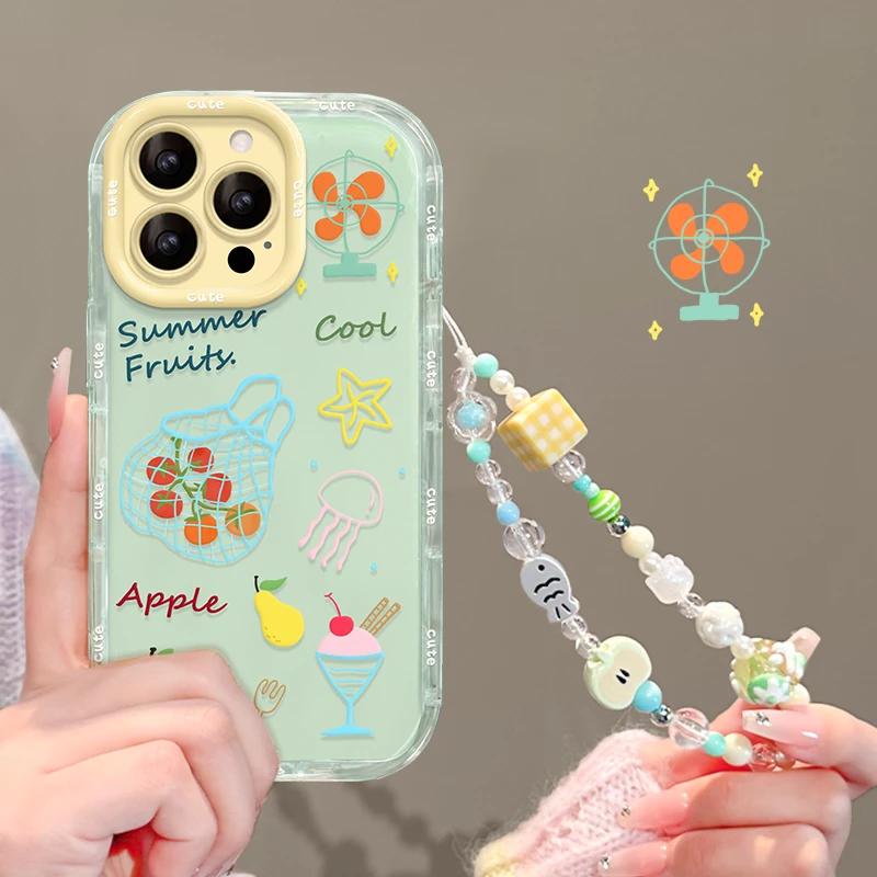 夏日水果适用苹果15华为vivo/oppo小米iPhone16pro果冻奶油手机壳