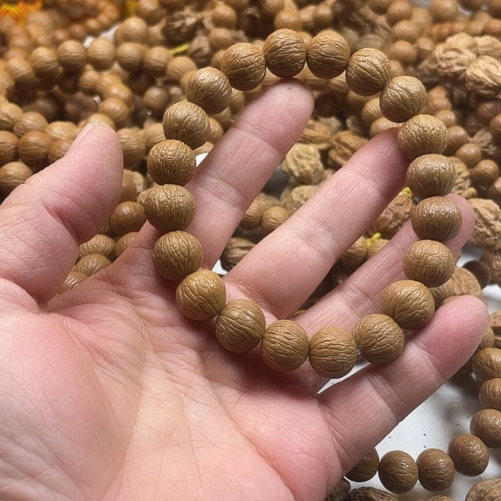 手串猴头核桃1.3麒麟纹风羽同尺