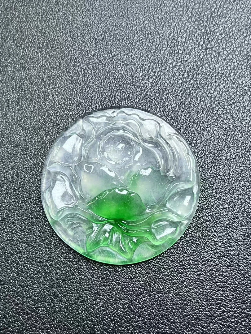 如意工厂甄选--高品质牡丹冰飘绿花毛衣链吊坠-MD01多样性发货