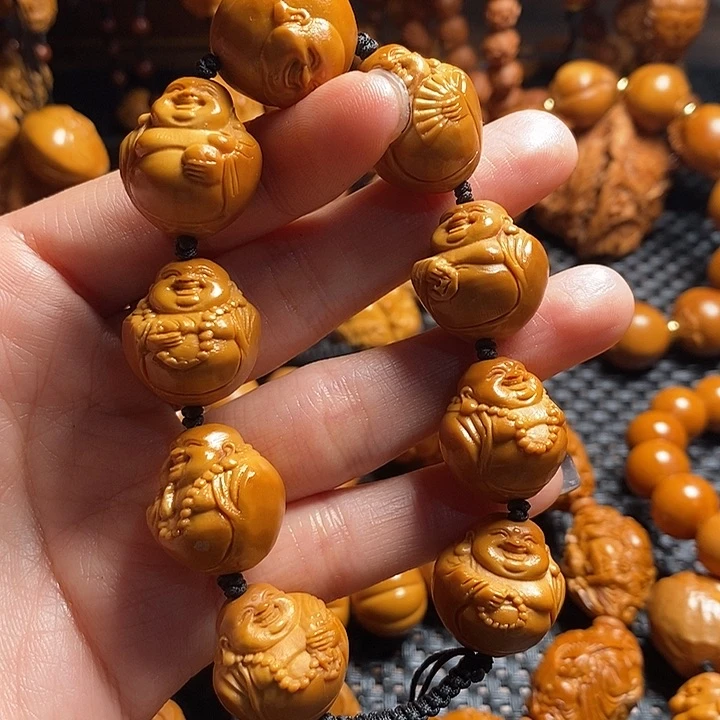 吊坠橄榄核光背弥勒