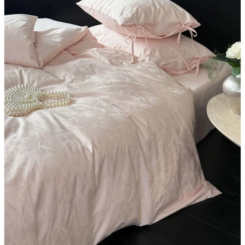 2025新款60支100棉云感全棉纯棉超柔厚织提花浮雕四件套