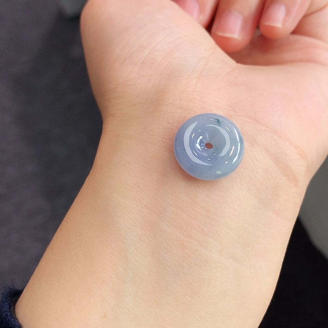 翡翠未镶嵌戒指平安扣