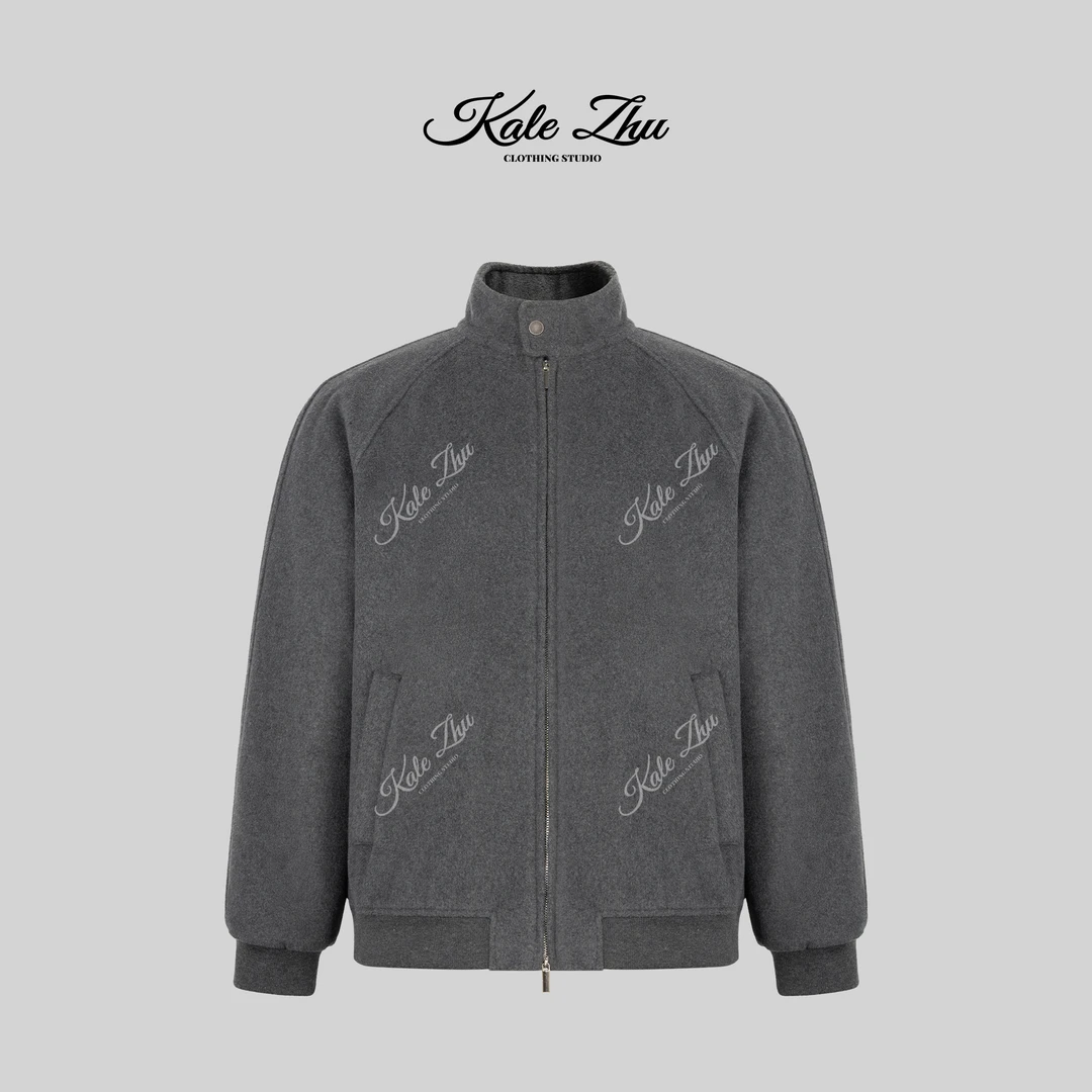 KALE ZHU男士轻奢羊毛的柔软手感拉链休闲外套 KZFB3W979