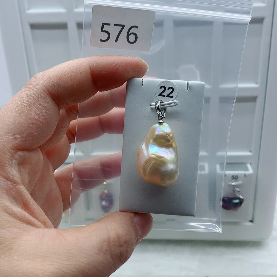 合金淡水珍珠吊坠(不含链)