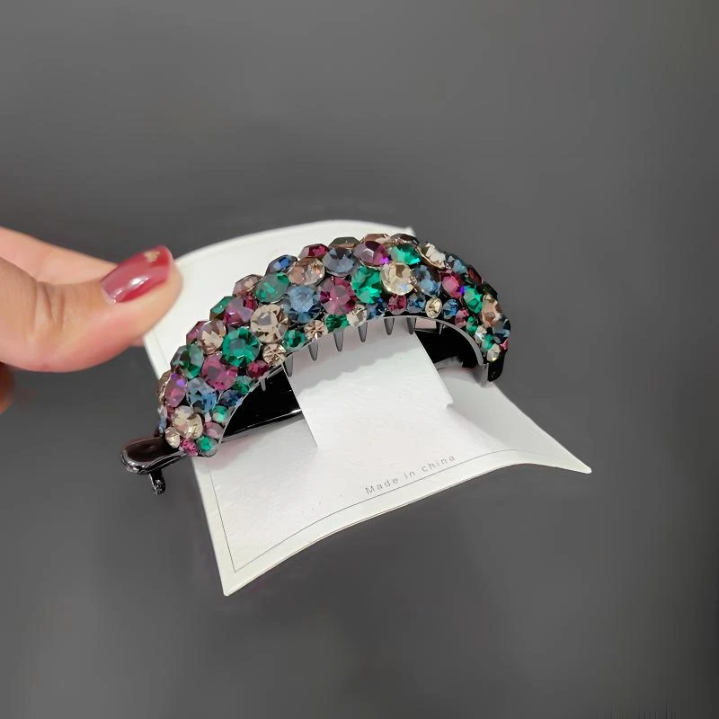 韩国s家水晶扭扭夹网红爆款香蕉夹发夹轻奢马尾扣高端盘发夹发饰