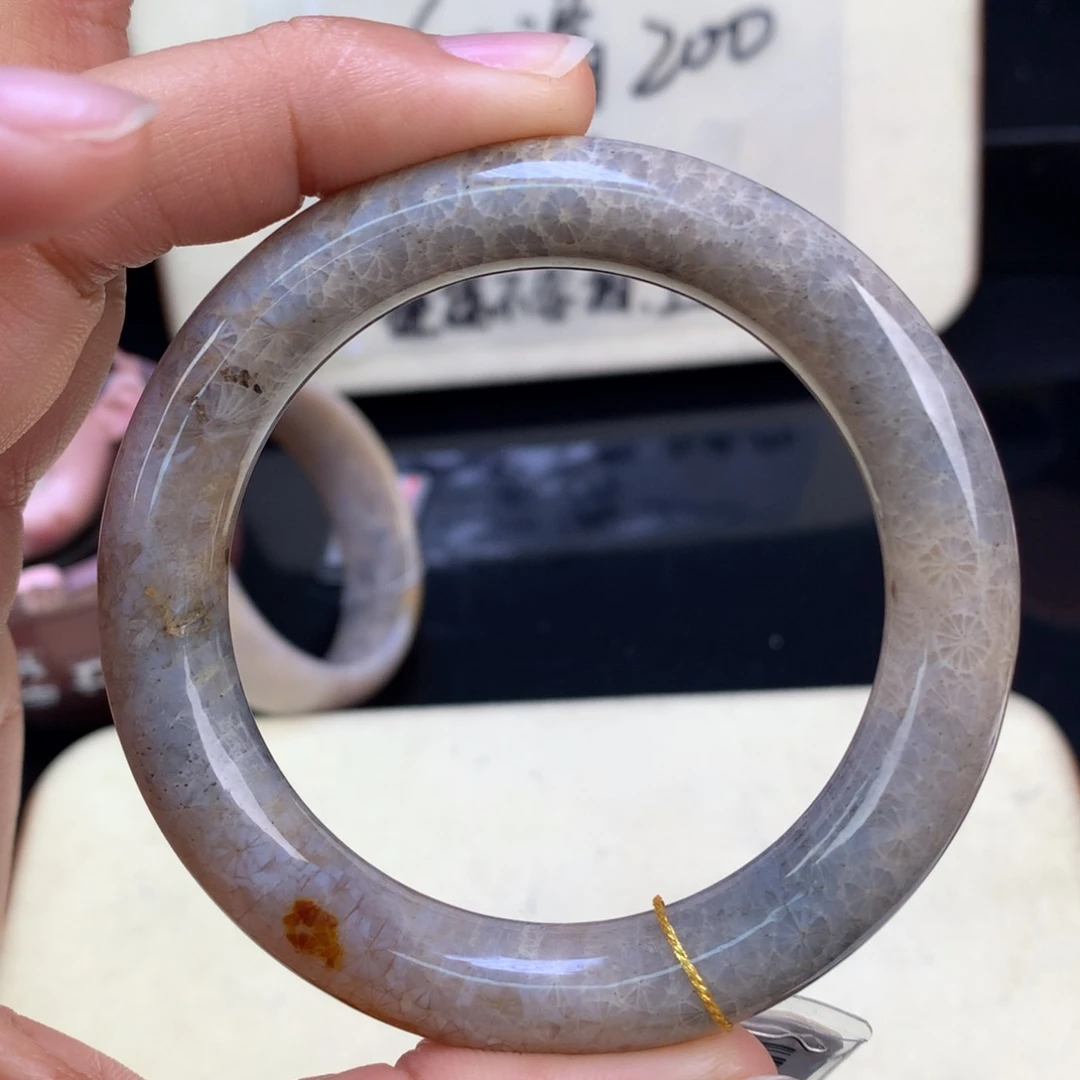 硅化珊瑚（珊瑚玉）未镶嵌吊坠(赠链)五折蕾丝52.6圈口（31号）