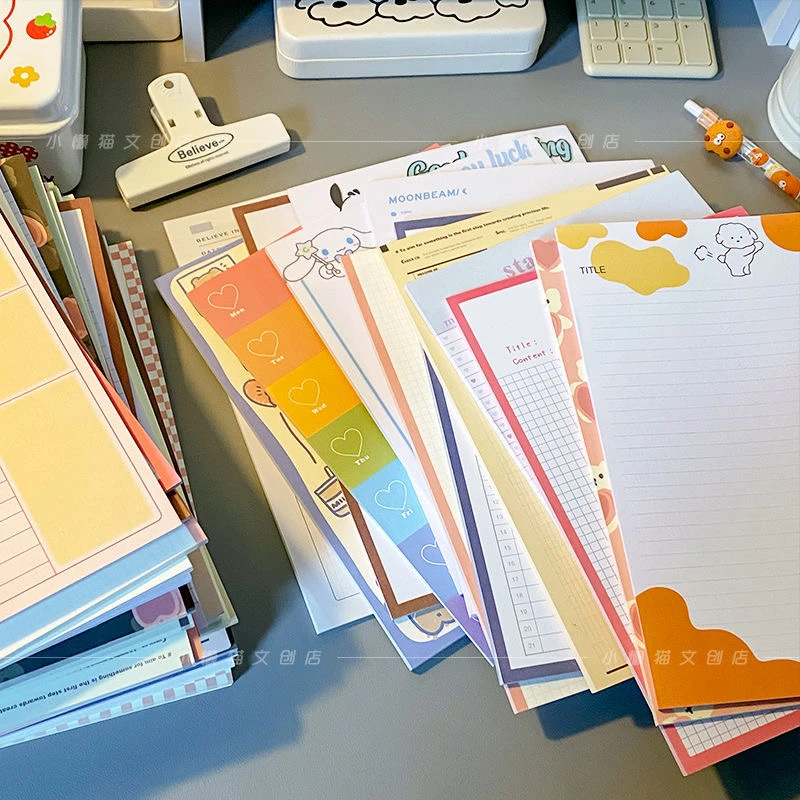 b5可爱系动画风拍纸本可撕便携笔记本卡通便签学生学习笔记手账本