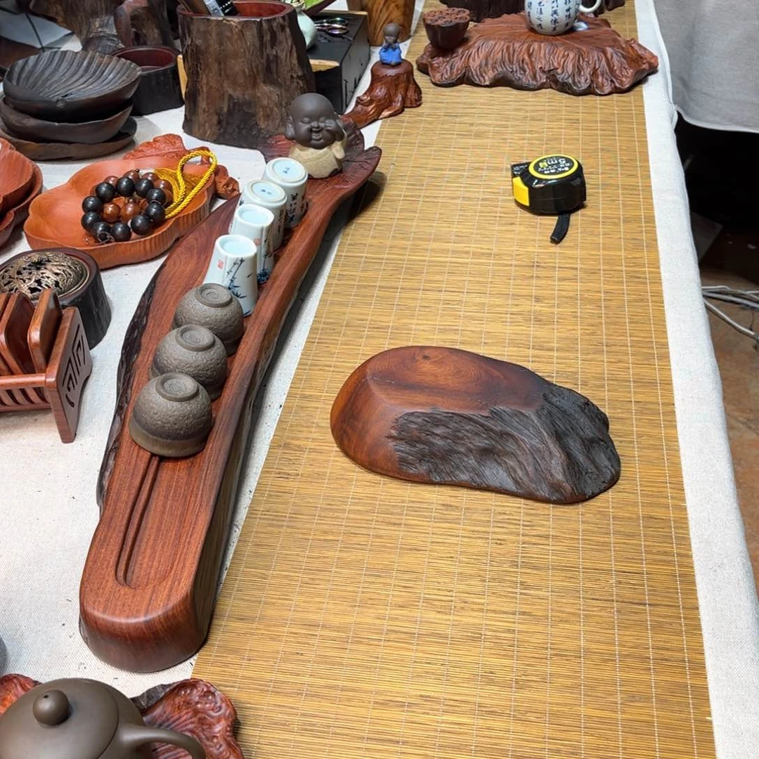 缅甸花梨壶承底座