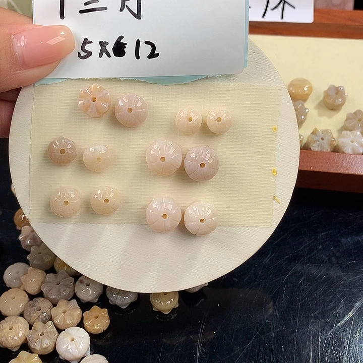 十***月颈饰未镶嵌硅化珊瑚（珊瑚玉）