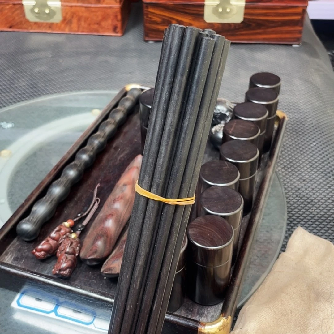 木紫光谭筷子，一副