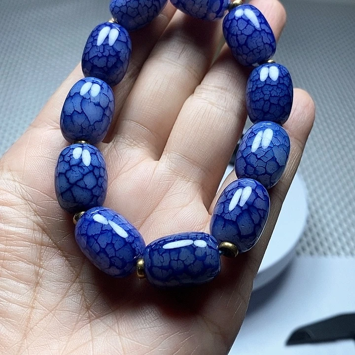 玛瑙/玉髓手链未镶嵌血胆金莲1317