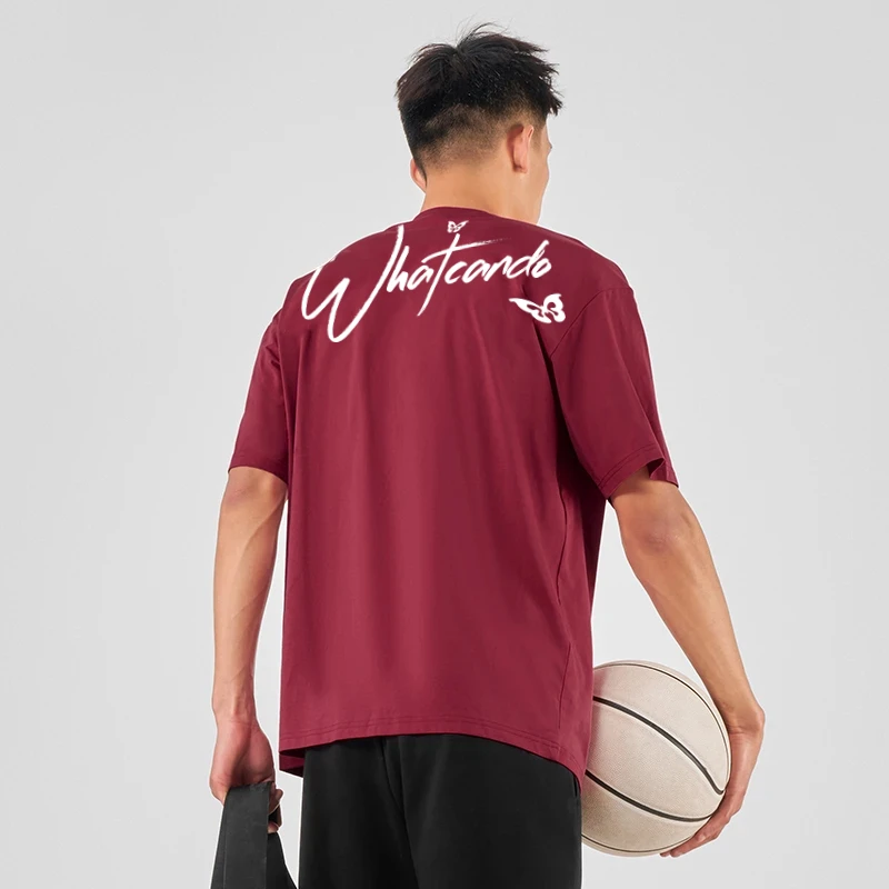 有志者同款UZI蝶影美式运动短袖高级感宽松透气篮球训练潮牌男装