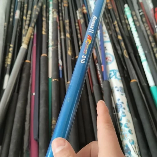 蓝色抄网杆瑕疵2.1米