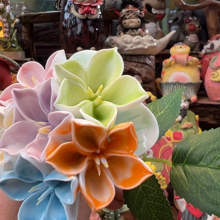 陶摆件小镇青花每日有新