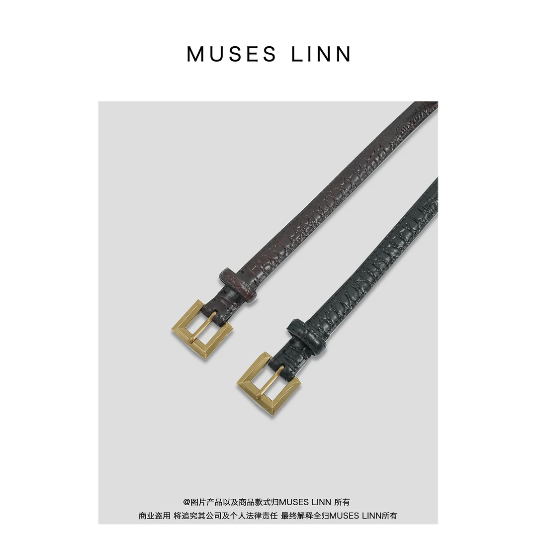 LINN【百搭方扣皮带】时尚法式带扣腰带女Q25PD550