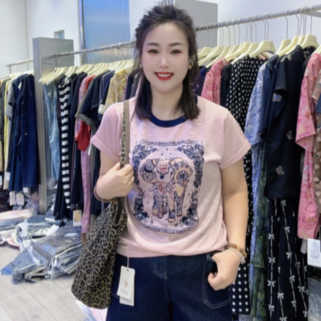 65367超细爽肤麻夏季圆领薄款拼色