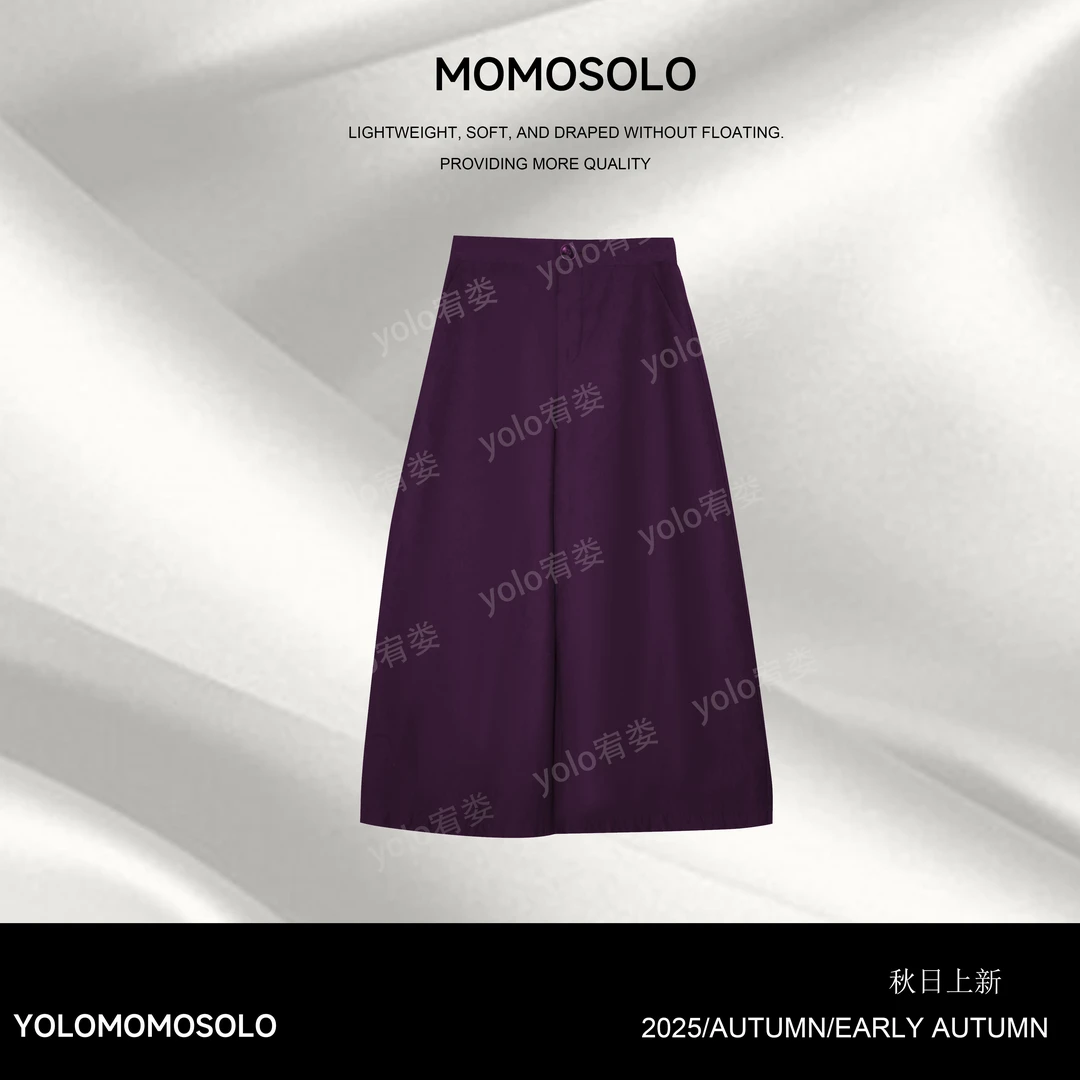 •千岁•2025秋休闲100匹马棉雾感光泽大A摆弹力腰九分裤258704