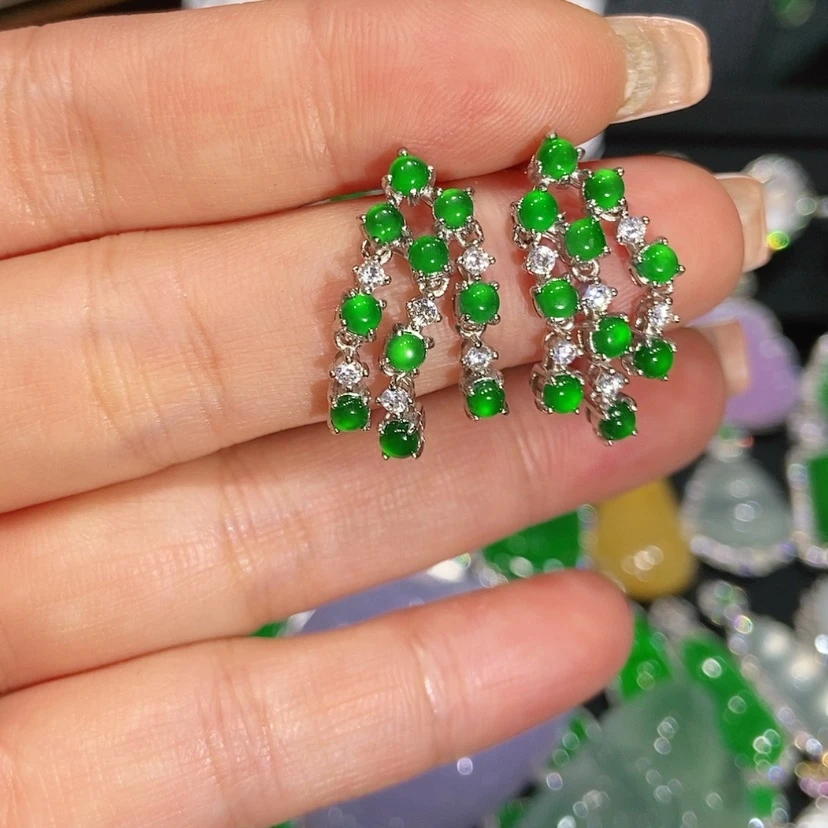 【闪购商品】翡翠耳饰未镶嵌天然翡翠