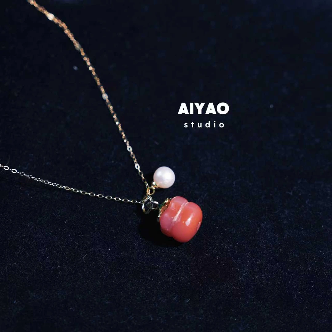 合金项链 【AIYAO】银柿柿如意项链115