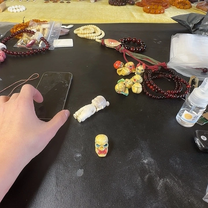 从*养殖鹿角 雕刻 骷髅 6个