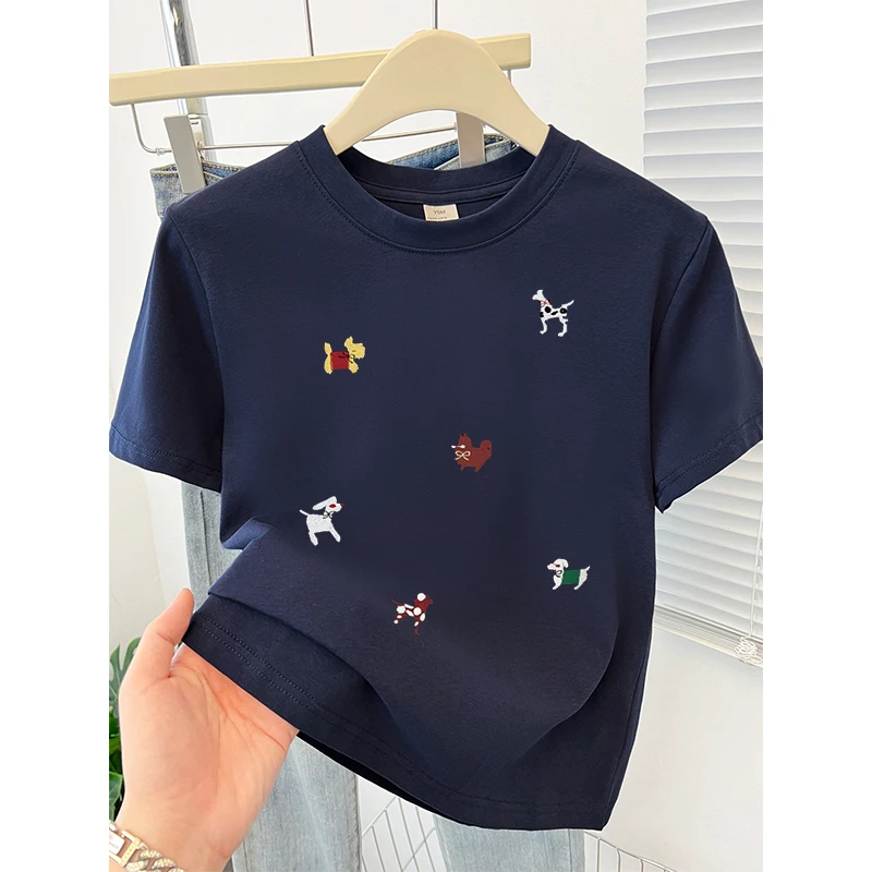 正肩短袖女t恤夏季新款韩版洋气时髦时尚显瘦百搭印花圆领上衣女