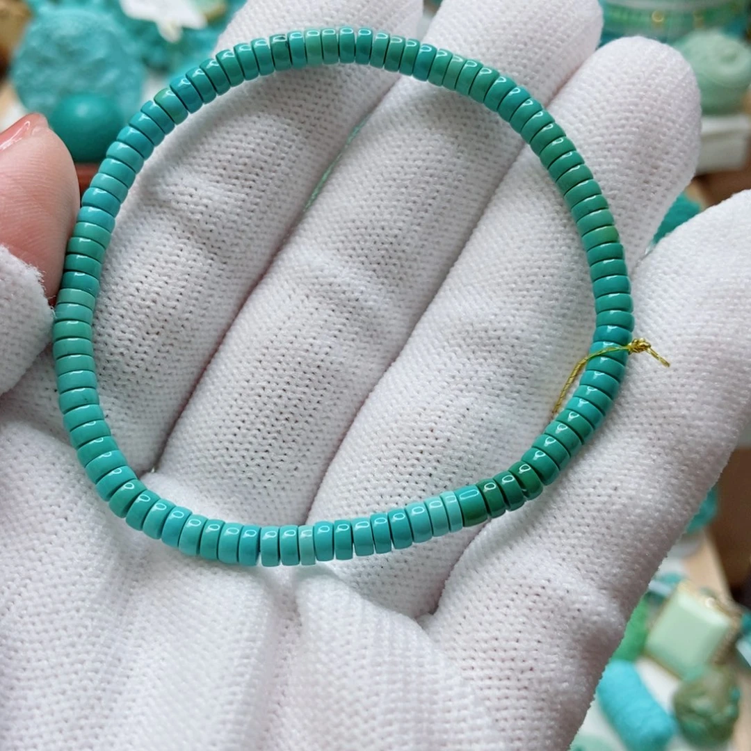 绿松石未镶嵌手串3.8mm