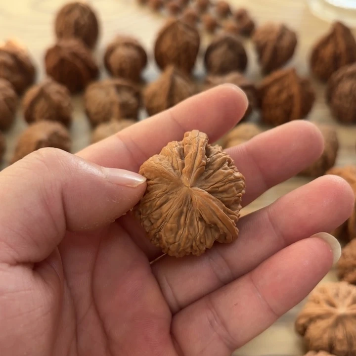 蛤***人文玩核桃吊坠白狮子