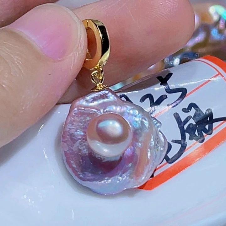 淡水珍珠银S925镶嵌颈饰