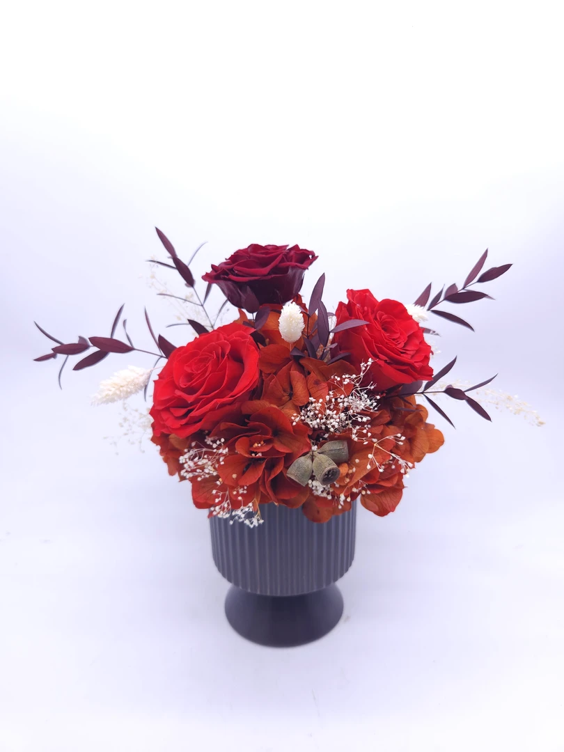 莫奈花艺[米尤]现代简约玫瑰干花花束轻奢家装客厅餐桌装饰摆件