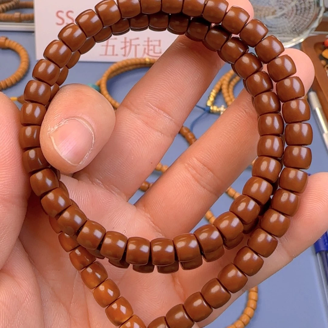 橄榄核手串核尖直切尺寸6.9回血