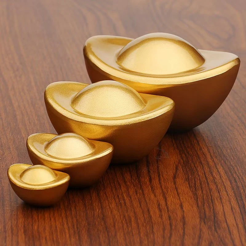 新款实心元宝家居装饰品桌面摆件元宝摆件