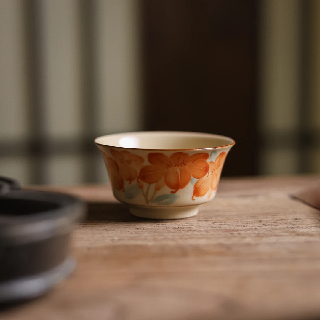 【非遗甄选】金百合茶杯（ZX-0176）