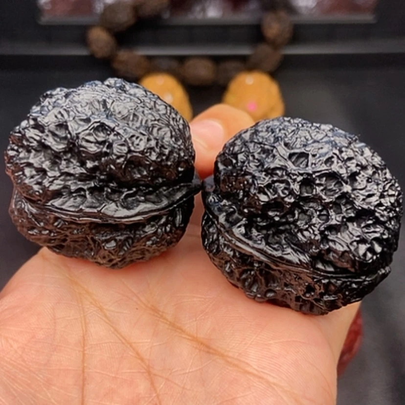 【闪购商品】文玩核桃把件41尺地闷饕餮金蟾
