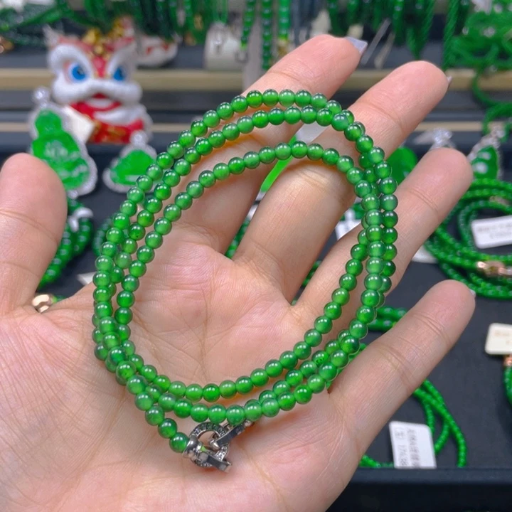 翡翠未镶嵌颈饰项链4