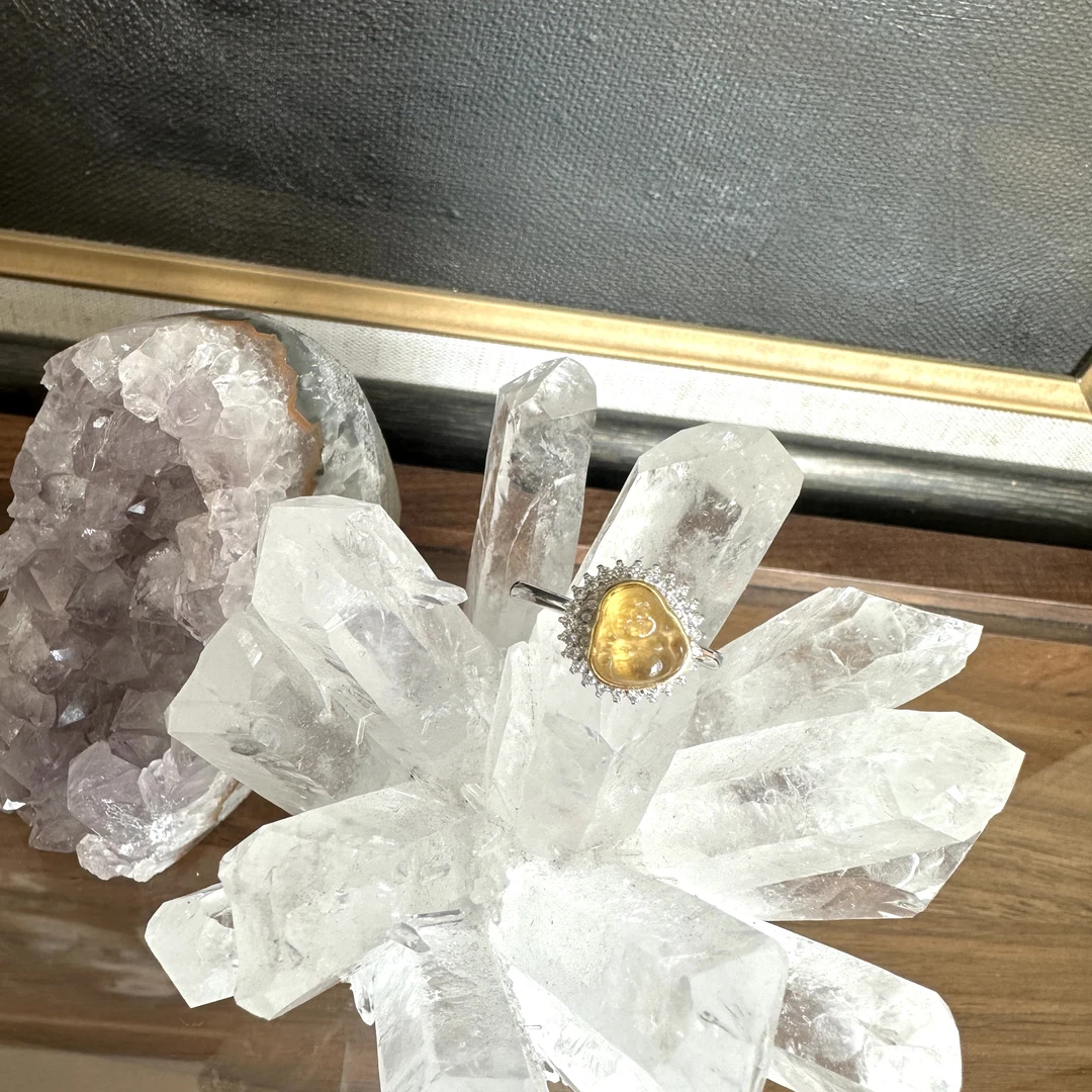 非金属仿水晶戒指 anan 开口大笑转运佛公SSjz250402001