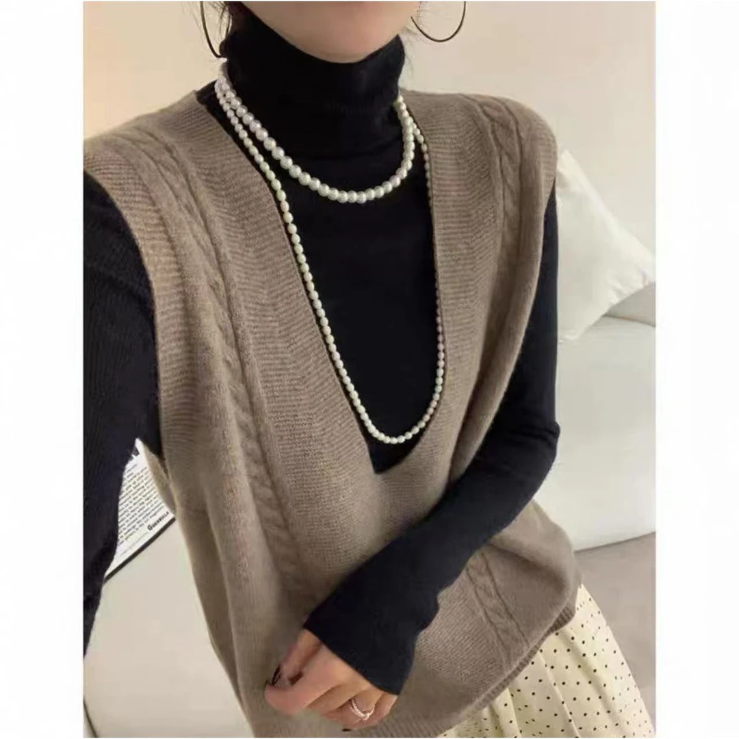 【梅姐专属】春季新款女士羊毛百搭马甲YM-QHMDS-822