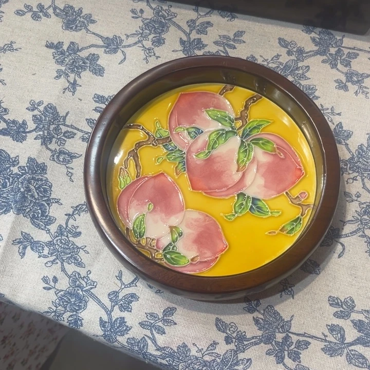 加大款瓷板画艺术作品圆盘赏盘收纳多功能